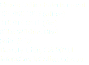 Creole Celina Entertainment 323.960.1035 (office) 310.919.0411 (fax) 8306 Wilshire Blvd Suite #432 Beverly Hills, CA 90211 info@CreoleCelinaEnt.com